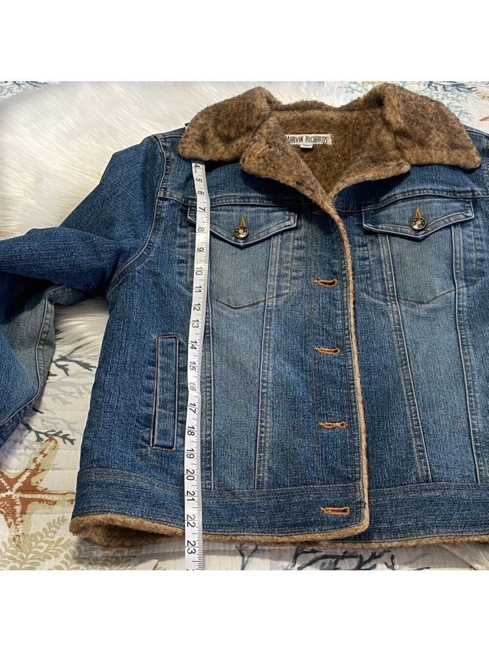 Marvin Richards Denim Jacket with Brown Lining - Picture 13 of 14